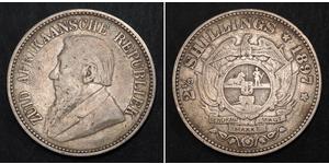 2.5 Shilling Sudáfrica (1910 - ) Plata Paul Kruger (1825 - 1904)