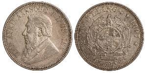 2.5 Shilling Sudáfrica (1910 - ) Plata Paul Kruger (1825 - 1904)