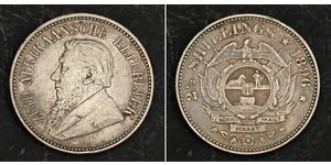 2.5 Shilling 南非 (1910 - ) 銀 保罗·克留格尔 (1825 - 1904)