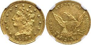 2.5 Долар США (1776 - ) Золото 