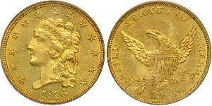 2.5 Долар США (1776 - ) Золото 