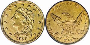 2.5 Долар США (1776 - ) Золото 