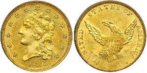 2.5 Долар США (1776 - ) Золото 