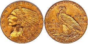 2.5 Долар США (1776 - ) Золото 