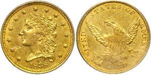 2.5 Долар США (1776 - ) Золото 