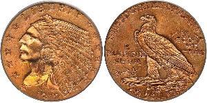 2.5 Долар США (1776 - ) Золото 