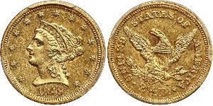 2.5 Доллар США (1776 - ) Золото 