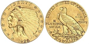 2.5 Доллар США (1776 - ) Золото 