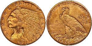 2.5 Доллар США (1776 - ) Золото 