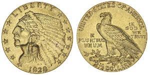 2.5 Доллар США (1776 - ) Золото 