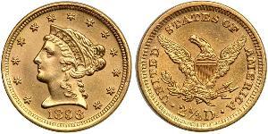 2.5 Доллар США (1776 - ) Золото 