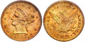 2.5 Доллар США (1776 - ) Золото 