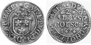 2 Albus null Срібло Charles Eugene, 2nd Duke of Arenberg (1633–1681)