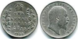 2 Anna Raj britannique (1858-1947) Argent Édouard VII (1841-1910)