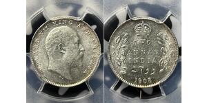 2 Anna Raj Britannico (1858-1947) Argento Edoardo VII (1841-1910)