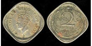 2 Anna Indien (1950 - ) Kupfer/Nickel Georg VI (1895-1952)