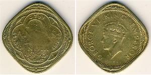 2 Anna Britisch-Indien (1858-1947) Messing/Nickel 