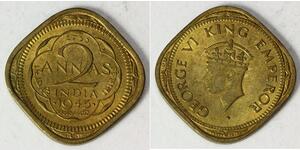 2 Anna India (1950 - ) Níquel/Cobre Jorge VI (1895-1952)