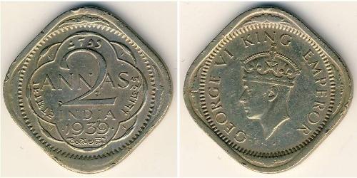 2 Anna India (1950 - ) Níquel/Cobre Jorge VI (1895-1952)