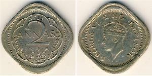 2 Anna India (1950 - ) Rame/Nichel Giorgio VI (1895-1952)