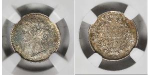 2 Anna Indien / Britische Ostindien-Kompanie (1757-1858) Silber Victoria (1819 - 1901)