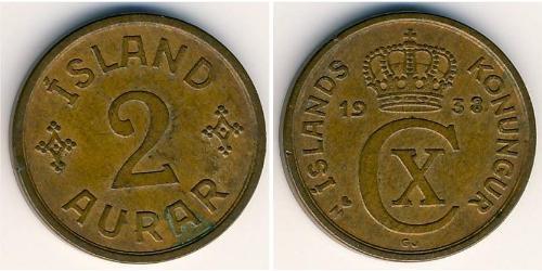 2 Aurar Islandia (1944 - ) Bronce 