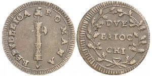2 Baiocco États pontificaux (752-1870) Cuivre 
