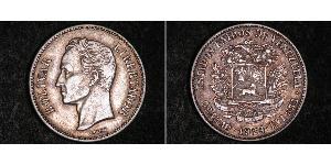 2 Bolivar 委內瑞拉 銀 Simon Bolivar (1783 - 1830)