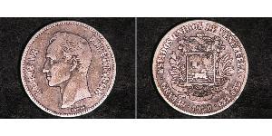 2 Bolivar 委內瑞拉 銀 Simon Bolivar (1783 - 1830)
