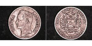2 Bolivar 委內瑞拉 銀 Simon Bolivar (1783 - 1830)