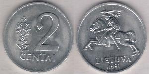 2 Cent Lithuania (1991 - ) Aluminium 