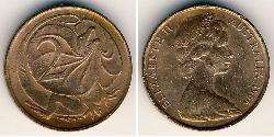 2 Cent Australia (1939 - ) Bronce Isabel II (1926-2022)