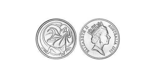 2 Cent Australia (1939 - ) Bronce Isabel II (1926-2022)