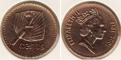2 Cent Fidji Bronze Elizabeth II (1926-2022)