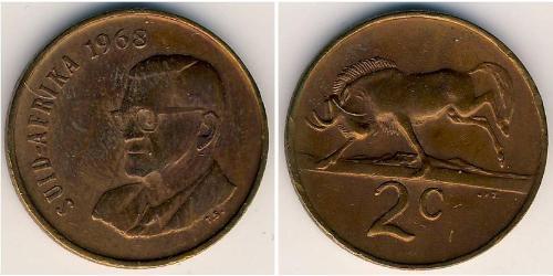 2 Cent South Africa (1910 - ) Bronze 