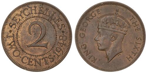 2 Cent Seychelles Bronzo 
