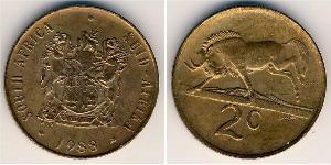 2 Cent Sudafrica (1910 - ) Bronzo 