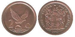 2 Cent Afrique du Sud (1910 - ) Cuivre/Acier 