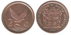 2 Cent Südafrika (1910 - ) Kupfer/Stahl 
