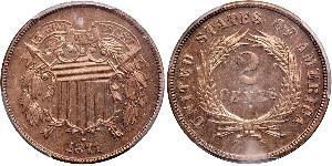 2 Cent Vereinigten Staaten von Amerika (1776 - ) Tin/Kupfer/Zink 