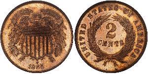 2 Cent 美利堅合眾國 (1776 - ) Tin/銅/Zinc 