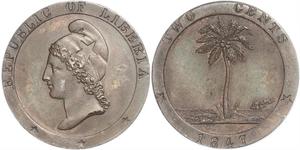 2 Cent 利比里亚 (1847 - )  