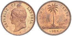 2 Cent 利比里亚 (1847 - )  