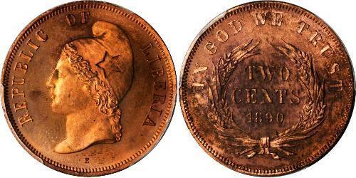 2 Cent 利比里亚 (1847 - )  