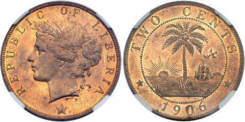 2 Cent 利比里亚 (1847 - )  