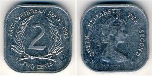 2 Cent  铝 伊丽莎白二世 (1926-2022)