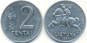 2 Cent 立陶宛 铝 