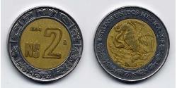 2 Centavo United Mexican States (1867 - ) Bimetal 