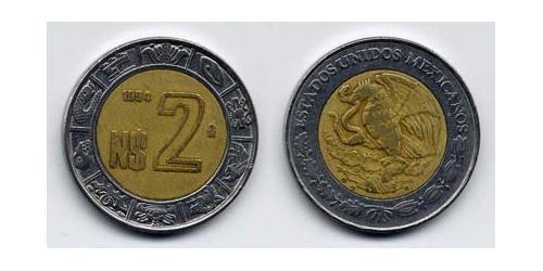 2 Centavo United Mexican States (1867 - ) Bimetal 