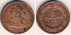 2 Centavo Honduras (1821 - ) Bronzo 